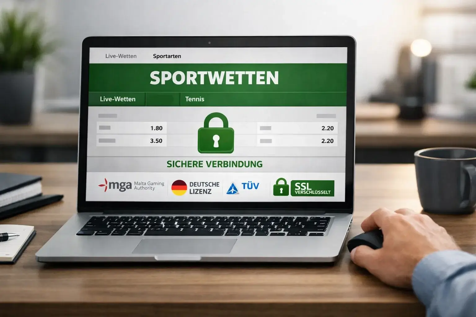 Sicherheitszeichen für lizenzierte Wettanbieter